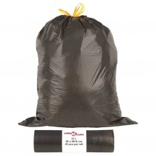 Atkritumu maisi ar aukliņām, 250 gab., melni, 35 l