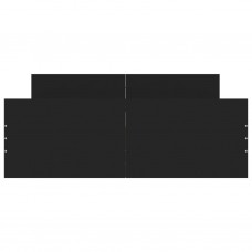 Gultas rāmis ar galvgali un kājgali, melns, 120x200 cm