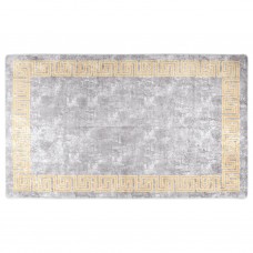 Paklājs, 120x170 cm, mazgājams, neslīdošs, pelēka ar zelta