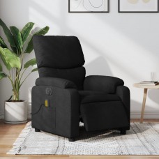 Elektrisks masāžas krēsls, atgāžams, melns audums