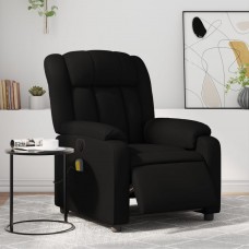 Elektrisks masāžas krēsls, atgāžams, melna mākslīgā āda