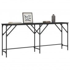 Konsoles galdiņš, melns, 180x29x75 cm, inženierijas koks