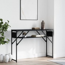 Konsoles galdiņš, melns, 105x30x75 cm, inženierijas koks