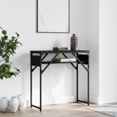 Konsoles galdiņš, melns, 75x30x75 cm, inženierijas koks