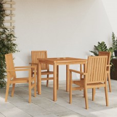 Dārza krēsli, 4 gab., 56,5x57,5x91 cm, masīvs tīkkoks