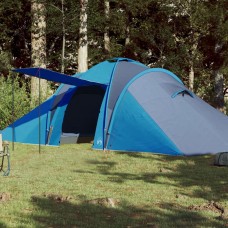 Ģimenes telts 6 personām, zila, ūdensnecaurlaidīga