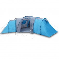 Kempinga telts 12 personām, zila, ūdensnecaurlaidīga