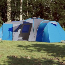 Ģimenes telts 12 personām, zila, ūdensnecaurlaidīga