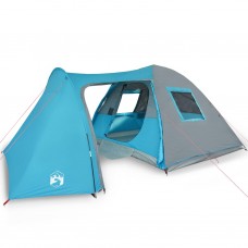 Kempinga telts 6 personām, zila, ūdensnecaurlaidīga