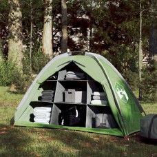 Mantu telts, 9 nodalījumi, zaļa, 125x50x68 cm, 185t tafts