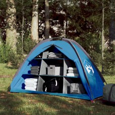 Mantu telts, 9 nodalījumi, zila, 125x50x68 cm, 185t tafts
