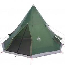 Kempinga telts, tipi, 4 personām, zaļa, ūdensnecaurlaidīga