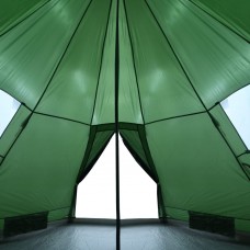 Kempinga telts, tipi, 4 personām, zaļa, ūdensnecaurlaidīga