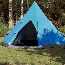 Kempinga telts, tipi, 4 personām, zila, ūdensnecaurlaidīga