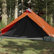 Kempinga telts, 1 personai, pelēka, oranža, ūdensizturīga