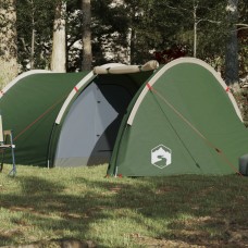 Kempinga telts, tuneļa, 4 personām, zaļa, ūdensnecaurlaidīga
