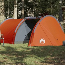Kempinga telts 4 personām, oranža, ūdensnecaurlaidīga