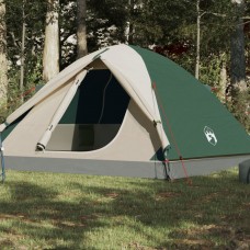Kempinga telts 3 personām, zaļa, ūdensnecaurlaidīga
