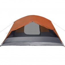 Kempinga telts ar lieveni 4personām pelēka oranža ūdensizturīga