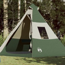 Kempinga telts, tipi, 7 personām, zaļa, ūdensnecaurlaidīga