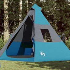 Kempinga telts 7 personām, zila, ūdensnecaurlaidīga