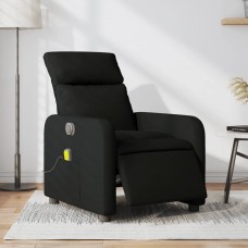 Elektrisks masāžas krēsls, atgāžams, melns audums