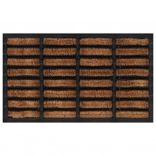 Durvju paklājs, taisnstūra, 45x75 cm, gumija, kokosa šķiedra
