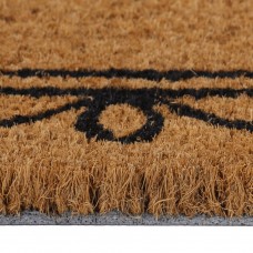Durvju paklājs, dabīga krāsa, 45x75 cm, pūkaina kokosa šķiedra