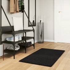 Paklājs huarte, īsa spalva, mīksts, mazgājams, melns, 60x110 cm