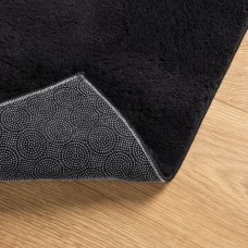 Paklājs huarte, īsa spalva, mīksts, mazgājams, melns, 100x200cm
