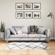 Paklājs, 120x170 cm, shaggy, moderns, krēmkrāsu un melns