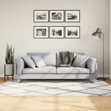 Paklājs pamplona, 140x200cm, shaggy, moderns krēmkrāsu un melns