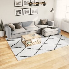 Paklājs, 200x280 cm, shaggy, moderns, krēmkrāsu un melns