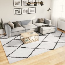 Paklājs, 240x340 cm, shaggy, moderns, krēmkrāsu un melns