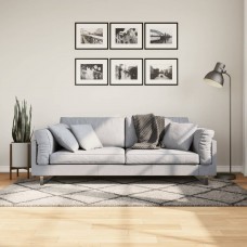Paklājs, 100x200 cm, shaggy, moderns, bēšs un antracītpelēks