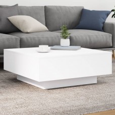 Kafijas galdiņš ar led, balts, 80x80x31 cm