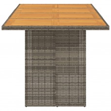 Dārza galds ar akācijas virsmu, pelēks, 190x80x74 cm, pe pinums