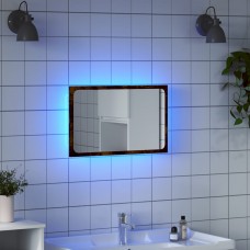 Vannasistabas spogulis ar led, ozola, 60x8,5x38 cm, koks