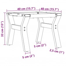 Kafijas galdiņa kājas, 40x40x33 cm, y-forma, čuguns
