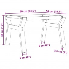 Kafijas galdiņa kājas, 60x50x38 cm, y-forma, čuguns