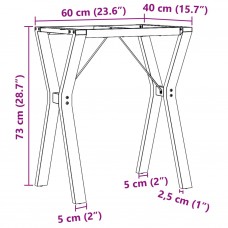 Virtuves galda kājas, y-forma, 60x40x73 cm, čuguns