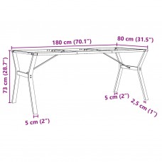 Virtuves galda kājas, y-forma, 180x80x73 cm, čuguns