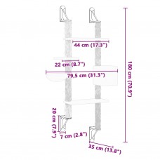 Kaķu māja ar stabu nagu asināšanai, 180 cm, krēmkrāsas