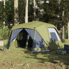 Kempinga telts 10 personām, zaļa, ūdensnecaurlaidīga