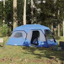 Kempinga telts 9 personām, zila, ūdensnecaurlaidīga