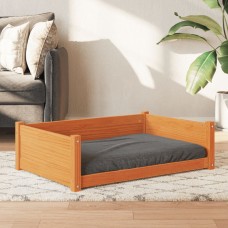 Suņu gulta, vaska brūna, 95,5x65,5x28 cm, priedes masīvkoks