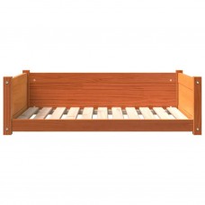 Suņu gulta, vaska brūna, 95,5x65,5x28 cm, priedes masīvkoks