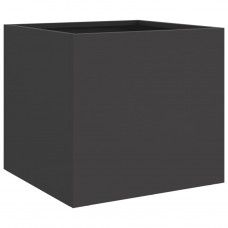 Puķu kastes, 2 gb., melnas, 32x30x29 cm, auksti velmēts tērauds