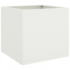 Puķu kaste, balta, 42x40x39 cm, auksti velmēts tērauds