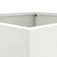 Puķu kaste, balta, 42x40x39 cm, auksti velmēts tērauds